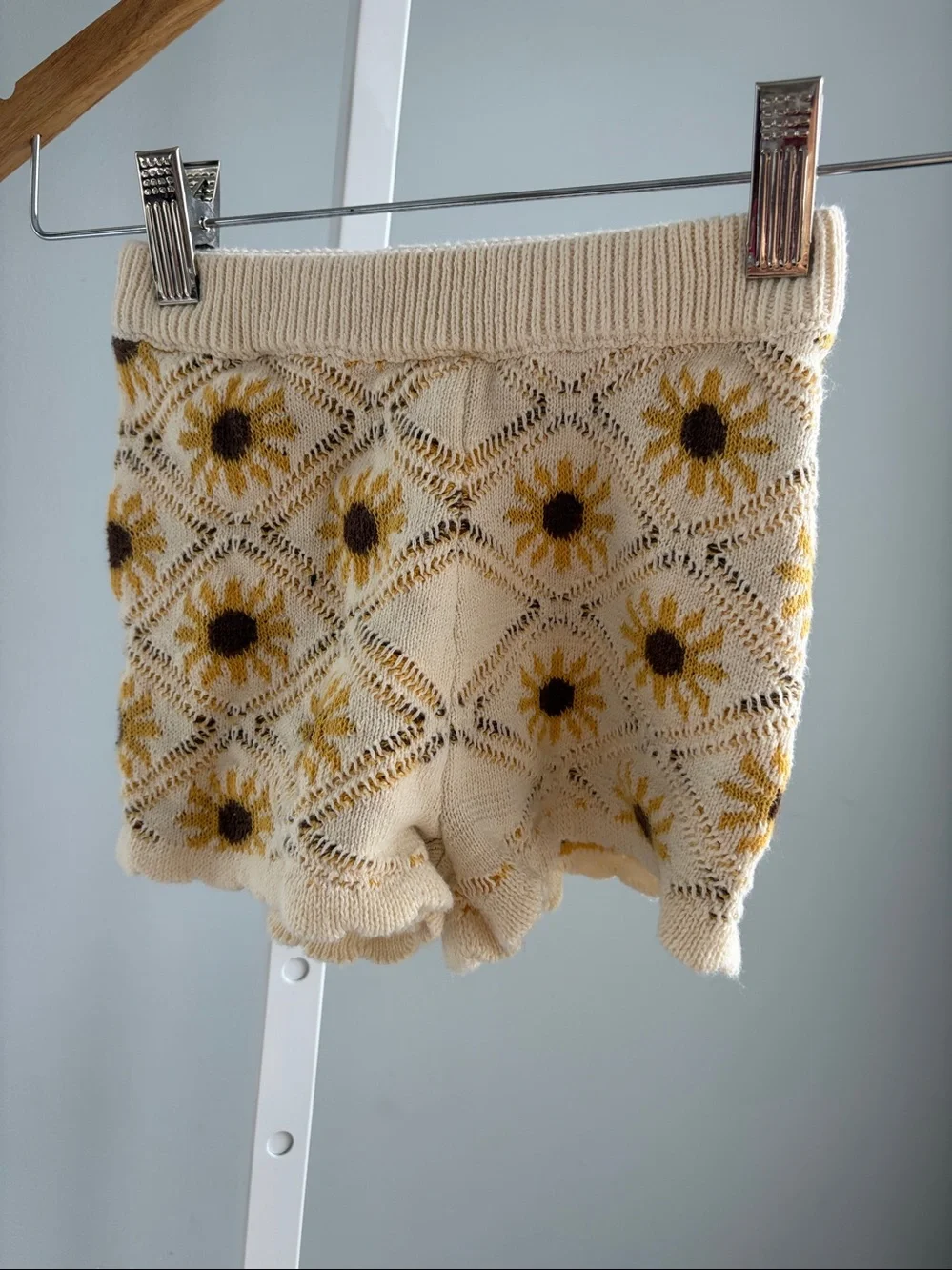 Jessica Simpson Crochet Cotton Cream Knit Tank Sunflower 3T